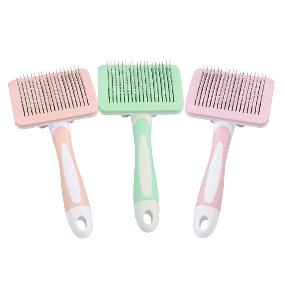 Self Cleaning Slicker Brush for Dogs, Cats Pets-One Click Cleaning Function-Gentle Effective Cat, Pet Dog Hair Remover-Dog Grooming Accessories for Small, Medium Large Dogs
