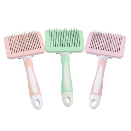 Self Cleaning Slicker Brush for Dogs, Cats Pets-One Click Cleaning Function-Gentle Effective Cat, Pet Dog Hair Remover-Dog Grooming Accessories for Small, Medium Large Dogs