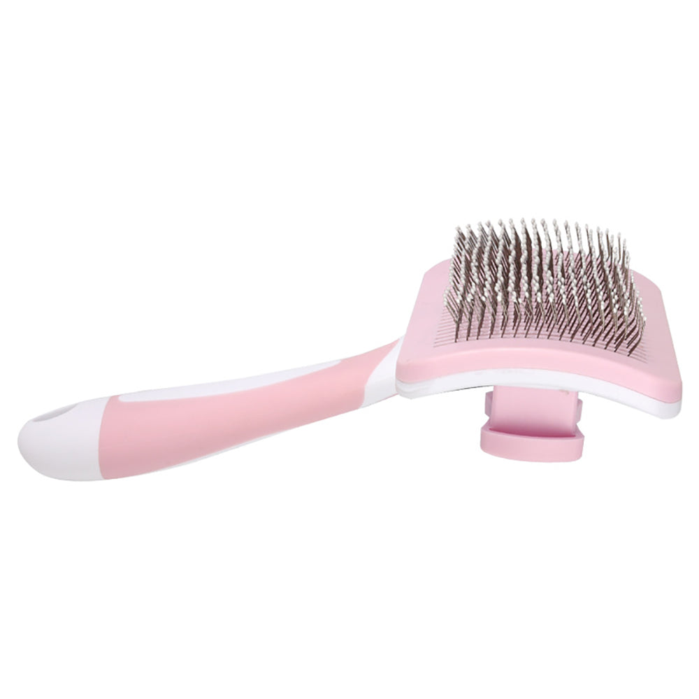 Self Cleaning Slicker Brush for Dogs, Cats Pets-One Click Cleaning Function-Gentle Effective Cat, Pet Dog Hair Remover-Dog Grooming Accessories for Small, Medium Large Dogs
